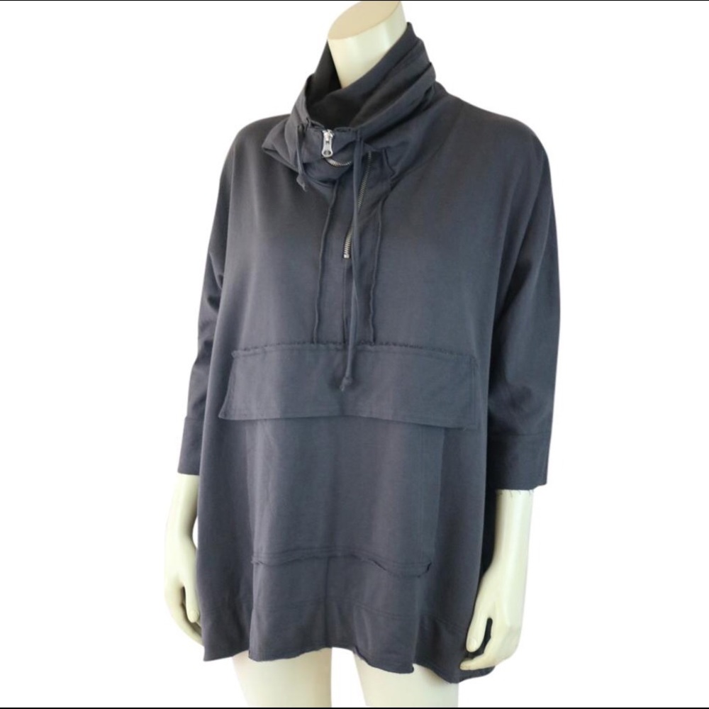 Zip Up Turtleneck Sweatshirt